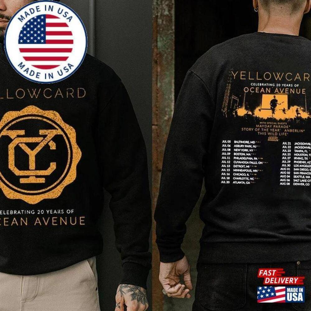 Yellowcard Tour Shirt Fan Concert For Sweatshirt 2 Sided